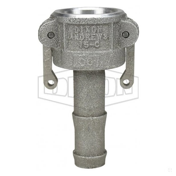 Type-C Cam and Groove Coupler, 3/4 in Nominal, Female Coupler x Hose Shank End Style, Aluminum, Dome